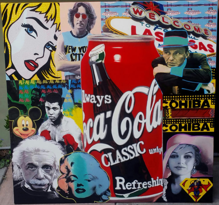 Famous Icons Collage Paintings Categories